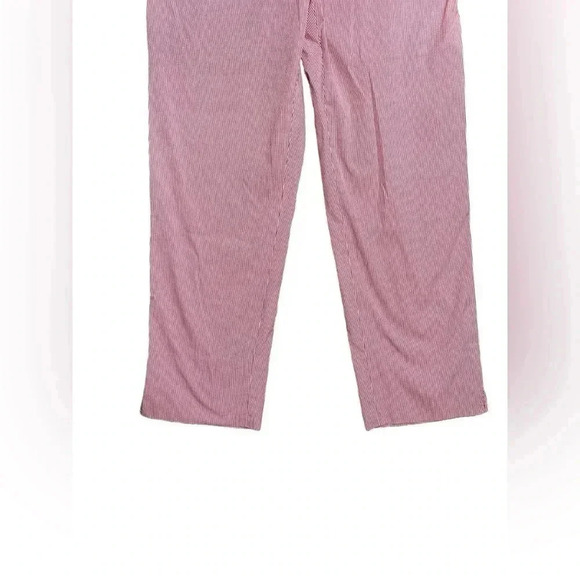 PESERICO Red and White Capri Cropped Pants Size 6 - Picture 3 of 5